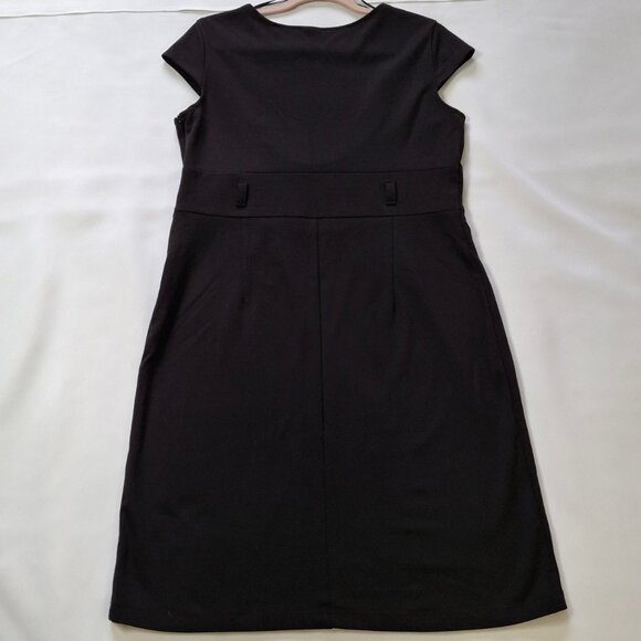 Suzy Jumper Dress Sz XL Empire Waist Sheath Style Cap Sleeves Side Zipper Insert - Picture 7 of 12